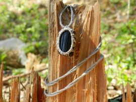  Náhrdelník s černým turmalínem skorylem | Přívěsek s drahým kamenem / minerálem