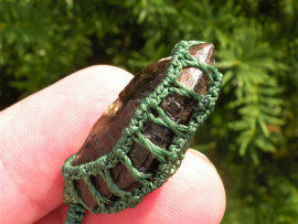  Náhrdelník na krk s morionem - temnou záhnědou | Drahý kámen - krystal - polodrahokam