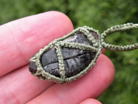  Náhrdelník z morionu - tmavé záhnědy| Pravý český kámen, nerost