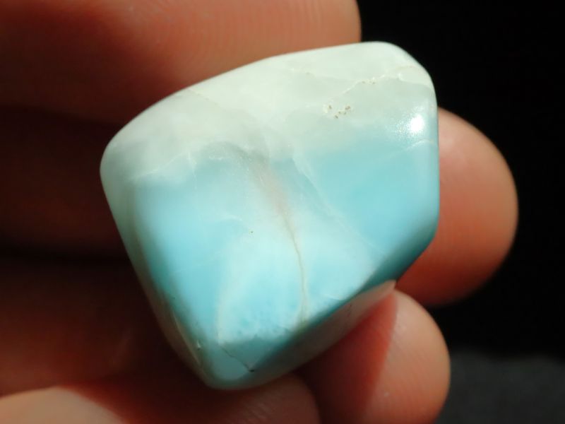 Kámen larimar - pravý přírodní surový modrý drahokam / stone / nerost - Karibik - Dominikánská republika
