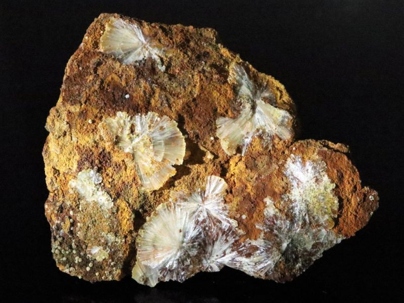 Wavelit - Třenice - naleziště / lokalita - kuličky a sluníčka (krystaly) wavelitu  - přírodní surový minerál / kámen / nerost