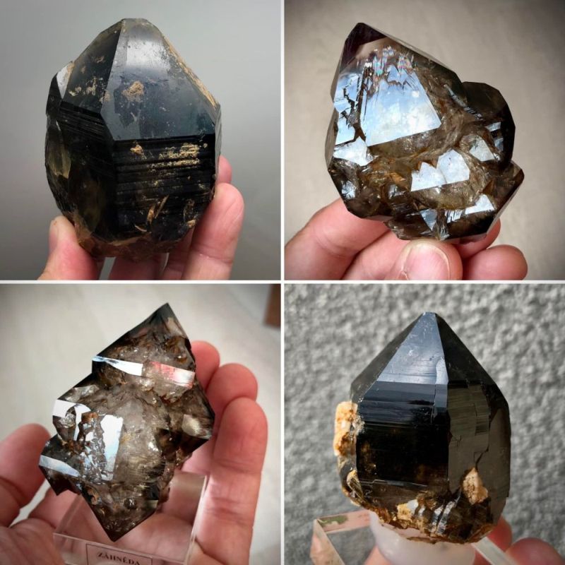 Pravá přírodní surová záhněda - český kámen / minerál / nerost - krystaly záhnědy - Vysočina (Morava, Česká republika) na prodej. Cena je příznivá. 